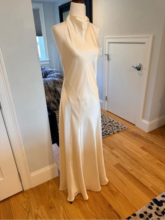 Reformation Roy Cream High-Neck Maxi Gown - Picture 14 of 16
